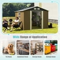 thumbnail image 3 of Villeston 8x12 FT Outdoor Storage Shed, Metal Tool Shed & Outdoor Storage with Lockable Doors & Air Vents for Backyard, Garden, or Patio,Brown, 3 of 6