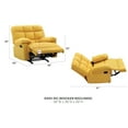 thumbnail image 2 of Glory Furniture Cindy Twill Fabric Rocker Recliner in Yellow, 2 of 8