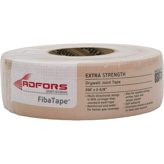 FibaTape FDW8666-U 2-3/8x250 Extra Strength Drywall Joint Tape
