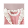 thumbnail image 6 of Qmyliery Infant Baby Girls Knit Rompers, Long Sleeve Crew Neck Ruffle Snap  Jumpsuits for Spring Autumn, 6 of 9