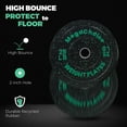 thumbnail image 5 of 2024 New 2 inch Rubber Bumper Plates For Lifting, Weight Plates For Home Gym,Rubber Weight Plates, 15LB 25LB 35LB 45LB Plates Options, 5 of 6