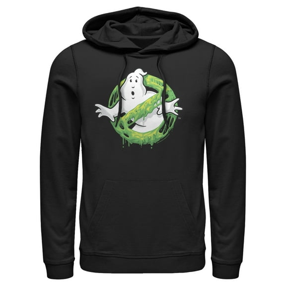 Men's Ghostbusters Slime Logo Pull Over Hoodie Black Large