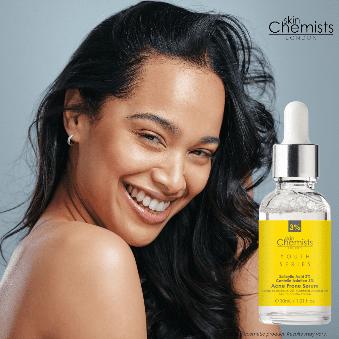 skinChemistsAcne-Prone Facial Serum for Breakouts & Pores with Salicylic Acid + Centella Asiatica – Clarifying & Soothing Treatment, 30ml