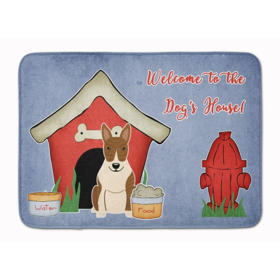 Dog House Collection Bull Terrier Brindle Machine Washable Memory Foam Mat