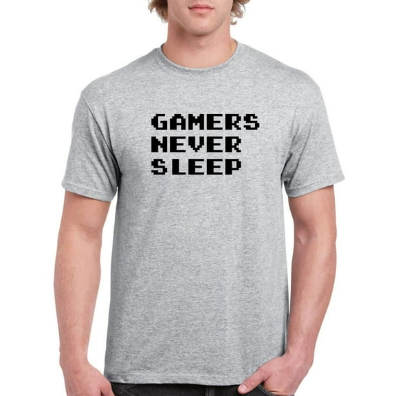 Gamers Never Sleep T-Shirt Men -Smartprints Designs, Male Large