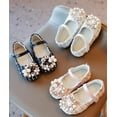 thumbnail image 2 of URMAGIC Kids Girls Pearls Rhinestone Wreath Dress Shoes Plaid Mary Jane Flat Shoes(5 Toddler-11 Little Kids), 2 of 8