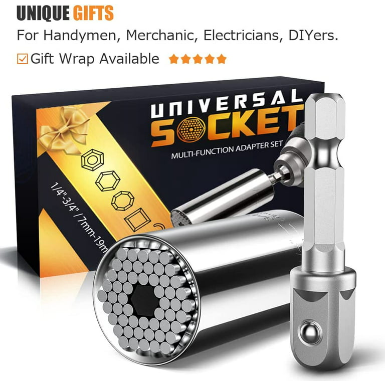 Stocking Stuffers for Adults,Gifts for Men, Super Universal Socket Tools,  Christmas Gifts for Men Who Have Everything, White Elephant Gifts for