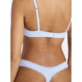 thumbnail image 2 of No Boundaries Women's Thong Panty Cotton Lace, 1-pack, Sizes XS-XXXL, 2 of 5