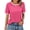 Pink, variant on Dressy Women Tops Crewneck Blouses for Women Striped Colorblock Short Sleeve Shirts Casual Summer Tops