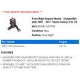 thumbnail image 2 of Front Right Engine Mount - Compatible with 2007 - 2011 Toyota Camry 3.5L V6 2008 2009 2010, 2 of 2