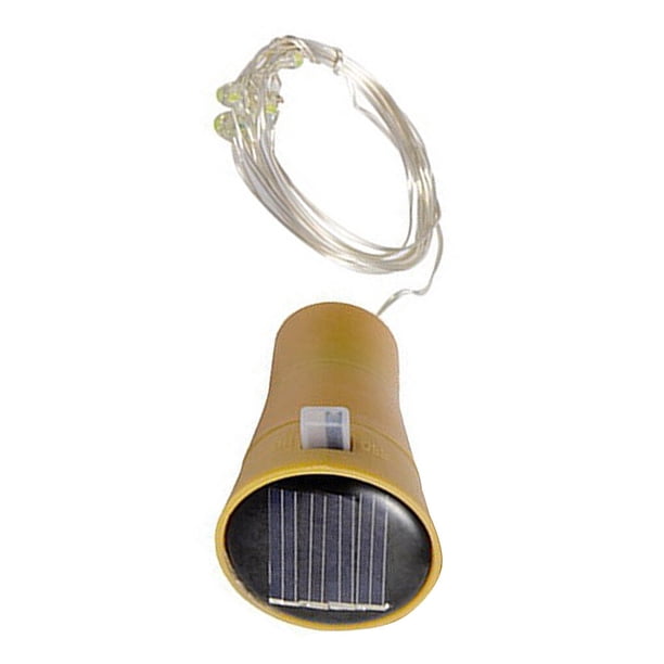 Bearachild Guirnalda de luces LED de alambre de cobre para botella de vino Iluminación navideña amarillo 10LED