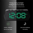 thumbnail image 6 of HBBKVI Alarm Clock, Voice Controlled Dual Alarm Digital Clock for Bedroom Living Room, Dimmable Snooze Digital Clock, Green, 6 of 7