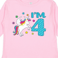 thumbnail image 4 of Inktastic I'm Four Unicorn 4th Birthday Boys or Girls Long Sleeve Toddler T-Shirt, 4 of 5