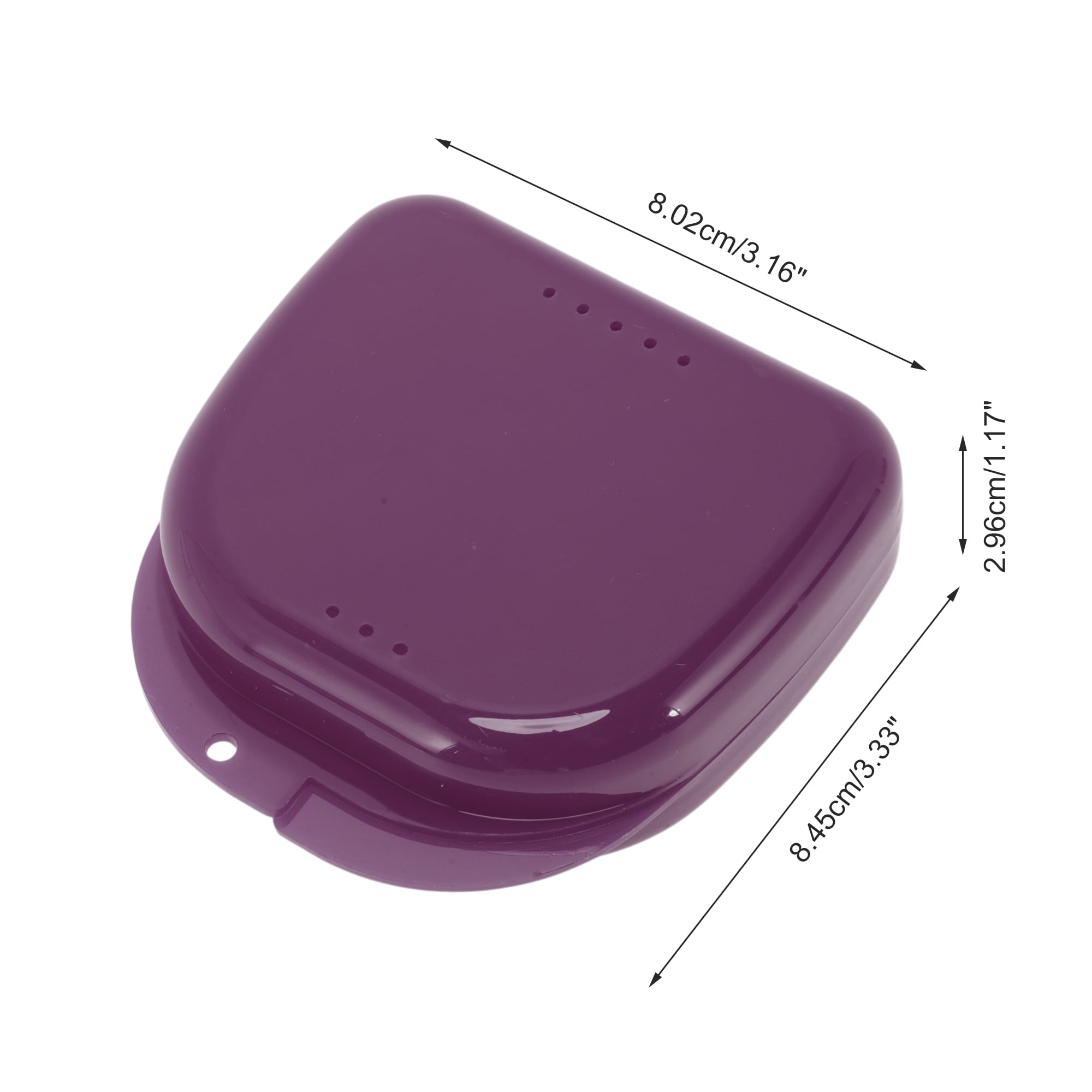 Unique Bargains Compact Braces Box with Vent Holes 1 Pc Purplish Red