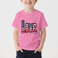 thumbnail image 4 of T-Shirt pour Enfants, Imprimé de la Fête de l'Indépendance à Manches Courtes et Col Rond, Haut Décontracté et Polyvalent pour Garçons et Filles de 3 à 15 Ans, 4 of 5