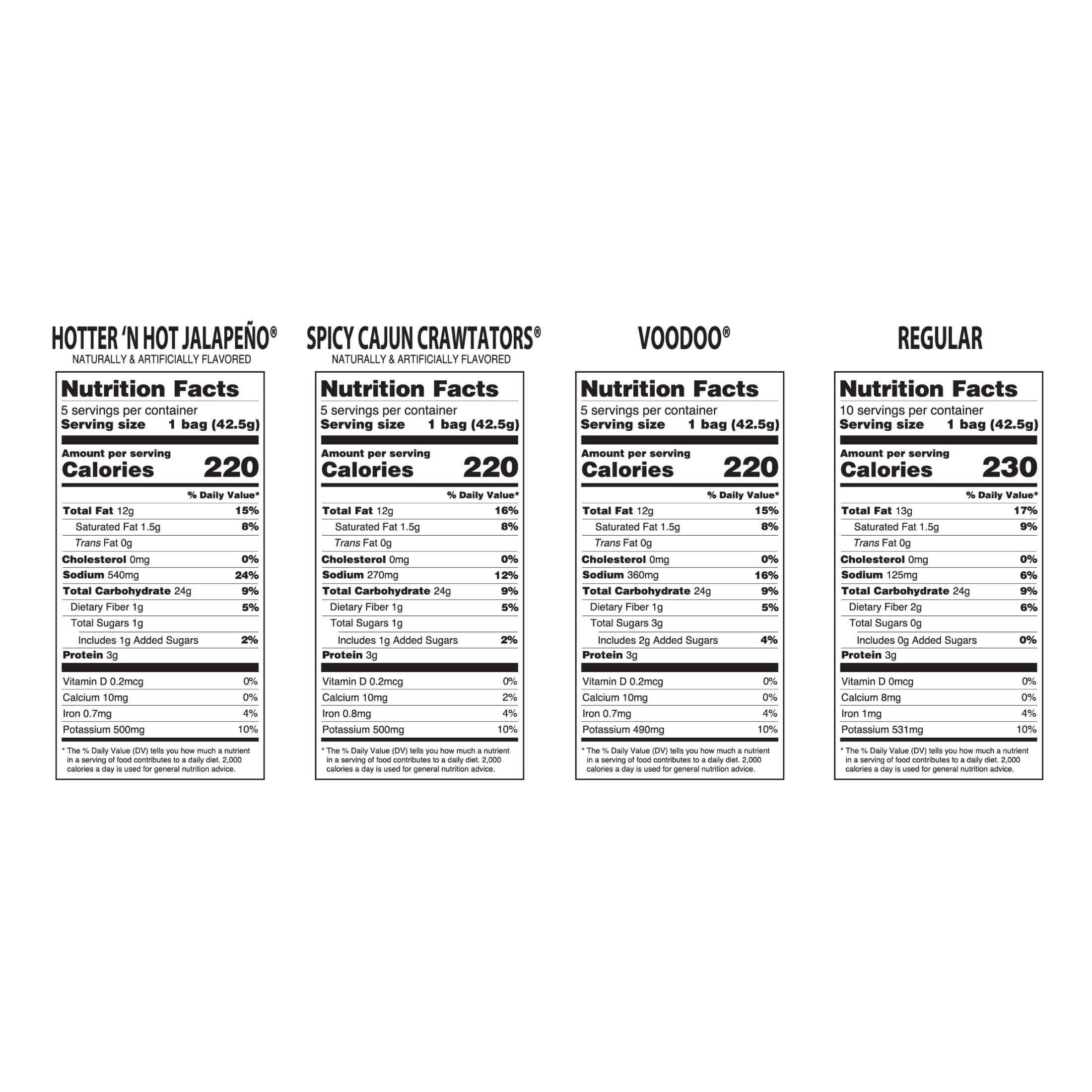 Zapp's New Orleans Kettle Style Potato Chips Variety Pack, 1.5 oz. - Pack of 25