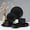 Matte Black-Round-12pcs for 4, variant on Speckled White Round-18pcs for 6 Stoneware Dinnerware Set