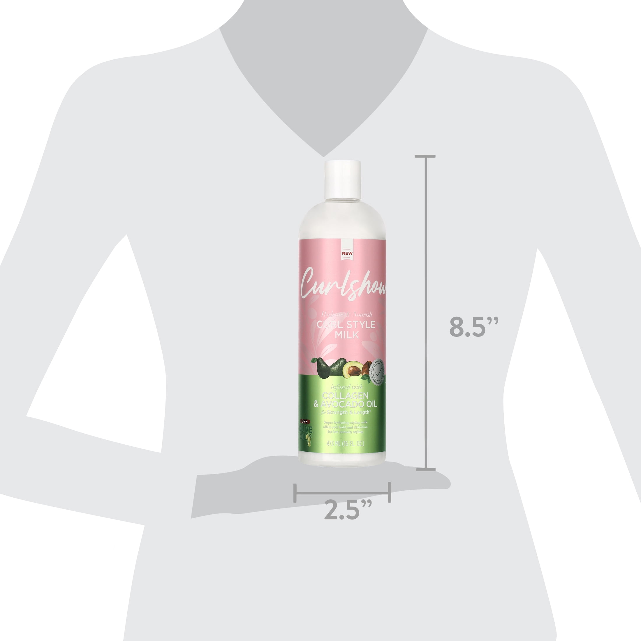 (2 pack) ORS Olive Oil Curlshow Curl Style Hair Milk for Curls & Coils, Soft Hold, 16 oz