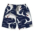 thumbnail image 4 of Bixox Men's Angry Shark printing Casual Classic Fit Short Summer Beach Shorts, 4 of 6