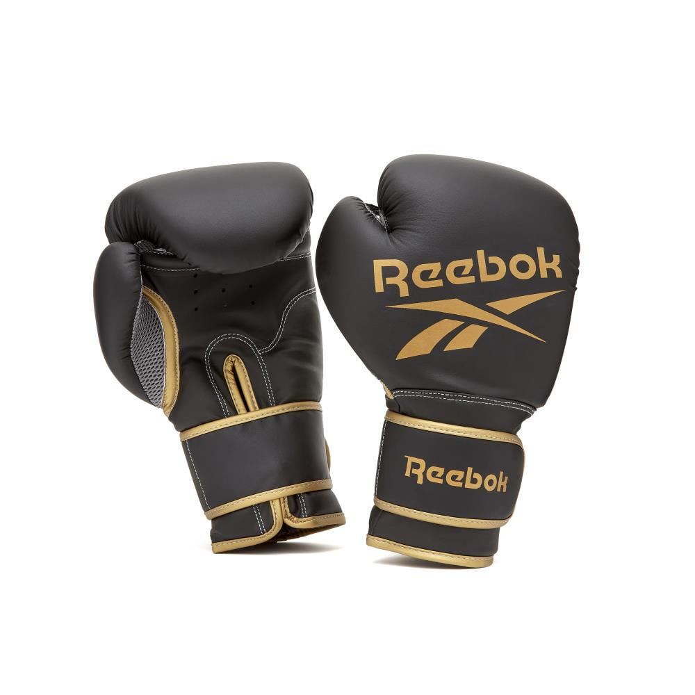 Reebok Boxing Mitts Home Gym Fitness MMA Workout Exercise Black/Gold One Size 