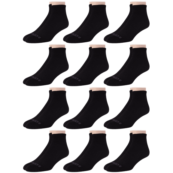 AND1 Men's Socks, Cushion Quarter Socks, 12 Pack