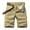 Khaki, variant on Men's Washed Workwear Cargo Shorts | Athletic Casual Knee-Length Pants | Multi-Pocket Summer Shorts,Belt Not Included,Army Green,28