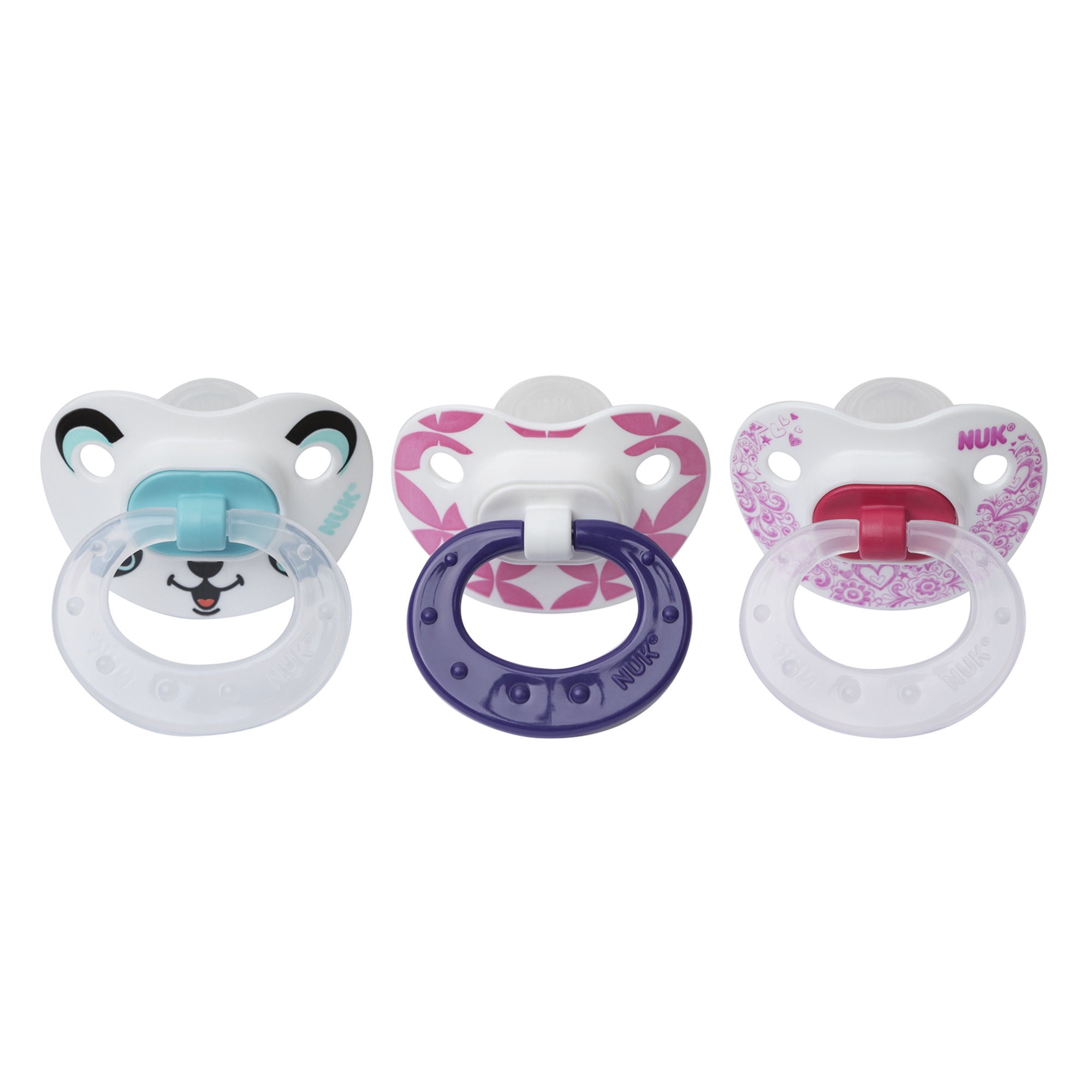 Nuk 62814 6-18 Months Tye Dye Silicone Orthodontic Pacifier 2 Count Girl Colors 