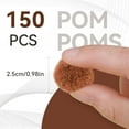 thumbnail image 2 of Dalrosia 150PCS Pom Poms, Fuzzy Pompom Puff Balls, 1 Inch Craft Pom Poms Balls for DIY, Arts, Crafts Projects, Birthday Decorations, 2 of 5
