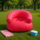 thumbnail image 5 of Sillón Inflable, Sofá Inflable Portátil Con Respaldo En Forma De U Para Acampar En La Oficina En Casa, Material Flocado De PVC, Suave Y Cómodo, Capacidad De Peso De 90 Kg, 5 of 7