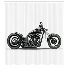 Ganma Harley Davidson Shower Curtain Polyester Fabric Bathroom