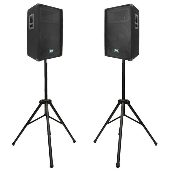 Bundle SA-15T, Pair of 15 Inch PA Speaker Cabinets