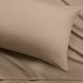 thumbnail image 3 of Soft Lightweight Brushed Cotton Blend Bed Sheet Set – 3-Piece Twin XL – Beige, 3 of 11