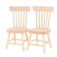 thumbnail image 3 of FELTECHELECTR 2 piezas de muebles pequeños para casa de muñecas, sillas de madera, accesorios fotográficos, adornos de madera, 3 of 5