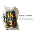 thumbnail image 3 of Tool Tote Bag, Heavy Duty Canvas Tool Storage Bag, Large Capacity Professional Electrician Tool Carry Bag, Portable Hardware Parts Organizer for Wrenches Screwdrivers Pliers, 3 of 7
