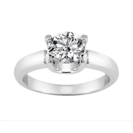 2.51 Ct Round Diamond - Harry Chad Enterprises HC12551-6 2.51 CT 14K Round Sparkling Diamond Solitaire Wedding Ring