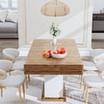 thumbnail image 4 of Winkalon 55.1-inch Dining Table for 4-6, Farmhouse Kitchen Table with Large Tabletop, Rectangular Dinner Eating Table for Dining Room, Living Room, Kitchen, 4 of 9