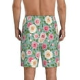 thumbnail image 4 of Lsque Rose Flowers Mens Sleep Pajama Shorts,Short Pajama Pants, Cotton Ultra-Soft Knit-4X-Large, 4 of 9