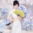 thumbnail image 1 of YAOMOBB Chinese Fan Exquisite Bamboo Silk Folding for Elegant Gift Presentation, 1 of 6