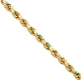 thumbnail image 2 of 10K Solid Yellow Gold 2mm Rope Chain Twisted Link Necklace, 2 of 5