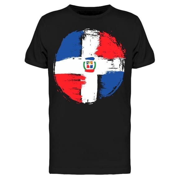 Painted Dominican Republic Flag Tee Men's -Image by Shutterstock