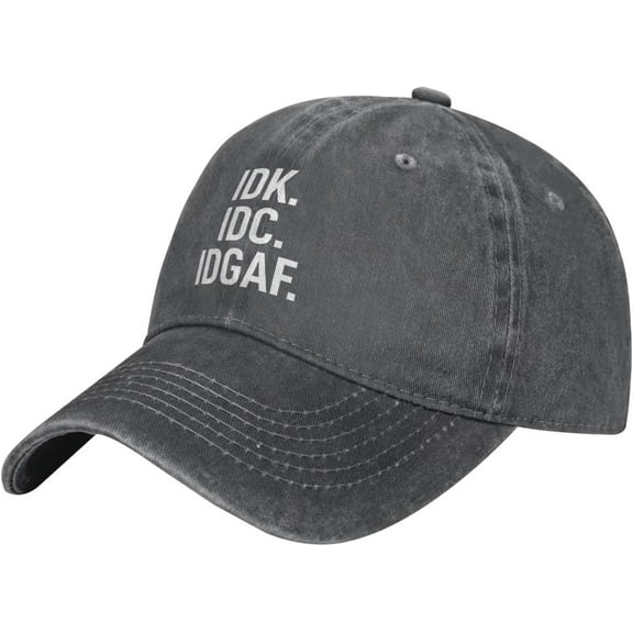 IDK-IDC-IDGAF Baseball Cowboy Hat Adjustable Trucker Hat