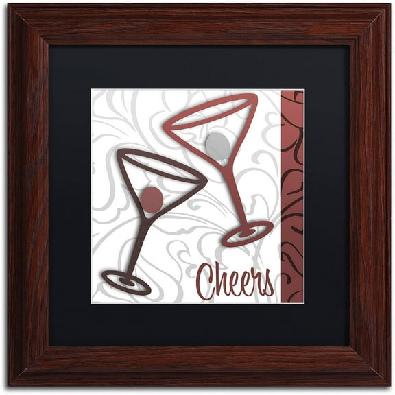 Trademark Fine Art "Cheers II" Canvas Art by Color Bakery Black Matte, Wood Frame
