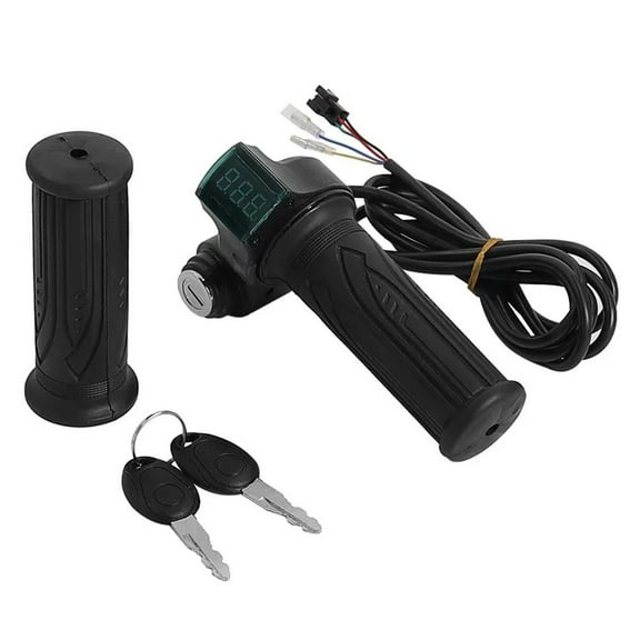 Splihome Ebike Throttle 1 Pair Electric Bike Throttle Grip with Led Display Handlebars