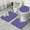 Purple Ethnic Geometric, variant on Yellow Floral Oval Pattern Bathroom Rugs Sets 3 Piece,Toilet Cover Set,Absorbent Non Slip Bathroom Mats Sets with U-Shaped Contour Rug Toilet Rug Set
