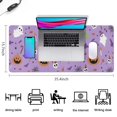 thumbnail image 5 of Long Mouse Pads for Desk,Purple Halloween Pattern Desk Mats on Top Of Desks, Desk Mouse Pad Extra Large with 3mm Non-Slip Base and Stitched Edge for Gaming,Office,Work,Home 35.4x15.7in, 5 of 5