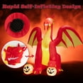 thumbnail image 5 of Gymax 10' Halloween Inflatable Fire Dragon Air-blown Decor w/ Wings & LED, 5 of 10