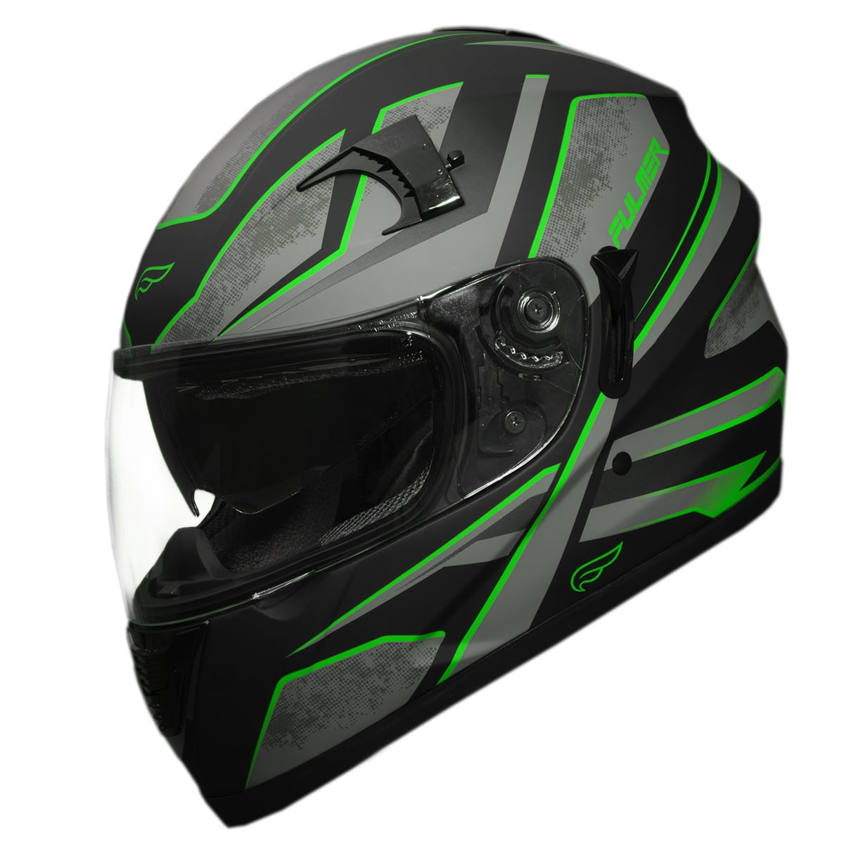 Fulmer, 1511224, Adult Full Face Motorcycle Helmet - 151 Pulse - Green