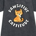 thumbnail image 2 of Instant Message - Pawsitive Cattitude - Toddler And Youth Girls Fleece Dress, 2 of 5