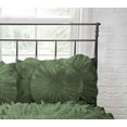 thumbnail image 5 of D.N.G. BEDDINGS 3 Piece 100% Egyptian Cotton Circle Ruffle Comforter Set, 550 GSM Filled Microfiber - Full/Queen Size, Moss Color - 800 Thread Count, 5 of 5