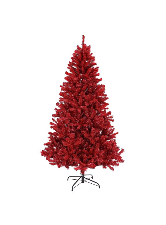 Red Christmas Tree Walmart 